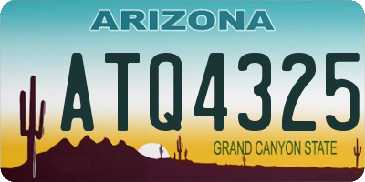AZ license plate ATQ4325