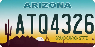 AZ license plate ATQ4326