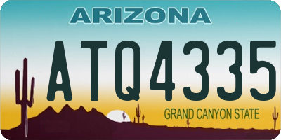 AZ license plate ATQ4335
