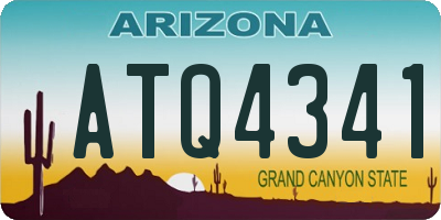 AZ license plate ATQ4341