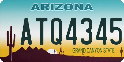 AZ license plate ATQ4345