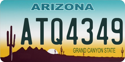 AZ license plate ATQ4349