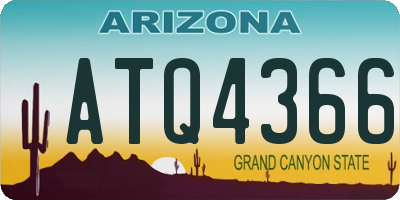 AZ license plate ATQ4366