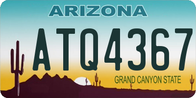 AZ license plate ATQ4367