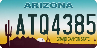 AZ license plate ATQ4385