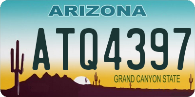 AZ license plate ATQ4397