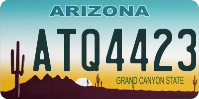 AZ license plate ATQ4423