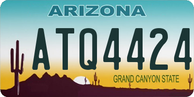 AZ license plate ATQ4424