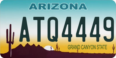 AZ license plate ATQ4449