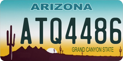 AZ license plate ATQ4486