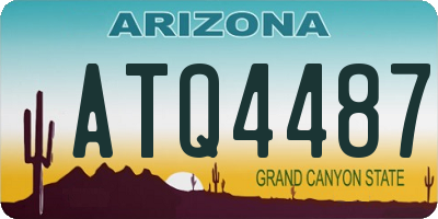 AZ license plate ATQ4487