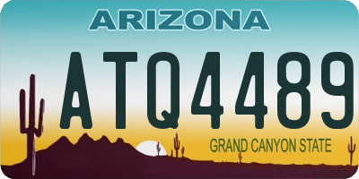AZ license plate ATQ4489