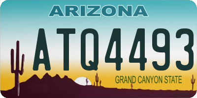 AZ license plate ATQ4493