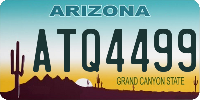 AZ license plate ATQ4499