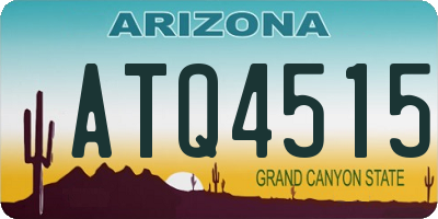 AZ license plate ATQ4515