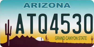 AZ license plate ATQ4530