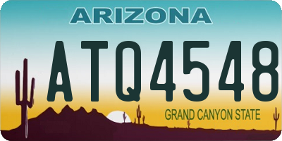 AZ license plate ATQ4548
