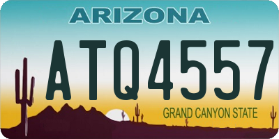 AZ license plate ATQ4557