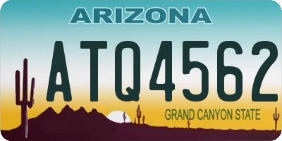 AZ license plate ATQ4562