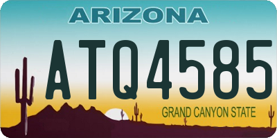 AZ license plate ATQ4585