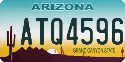 AZ license plate ATQ4596