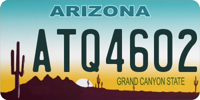 AZ license plate ATQ4602