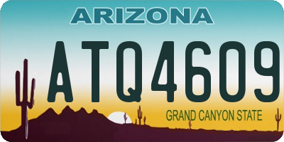 AZ license plate ATQ4609
