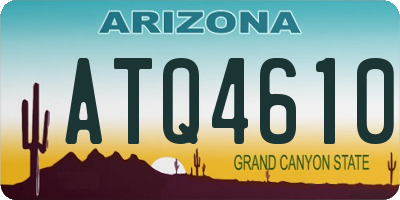 AZ license plate ATQ4610