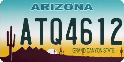 AZ license plate ATQ4612