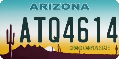 AZ license plate ATQ4614
