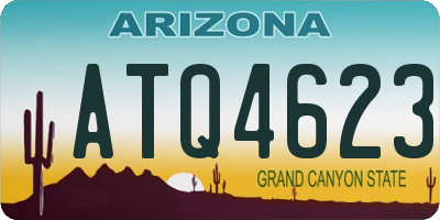 AZ license plate ATQ4623