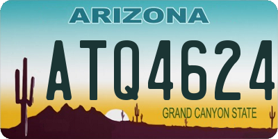 AZ license plate ATQ4624
