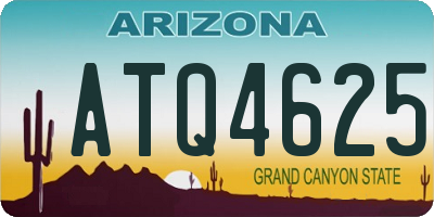 AZ license plate ATQ4625