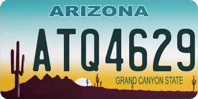AZ license plate ATQ4629