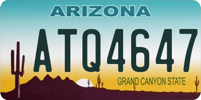 AZ license plate ATQ4647