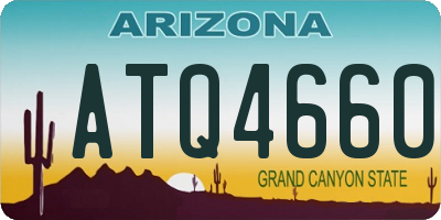 AZ license plate ATQ4660