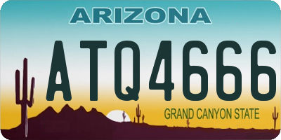 AZ license plate ATQ4666