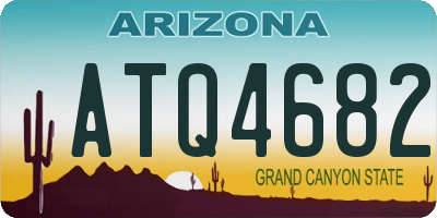 AZ license plate ATQ4682