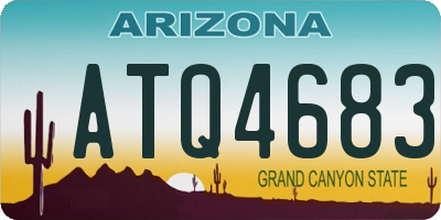 AZ license plate ATQ4683