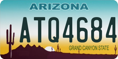 AZ license plate ATQ4684