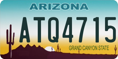 AZ license plate ATQ4715