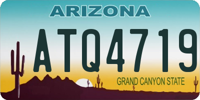 AZ license plate ATQ4719