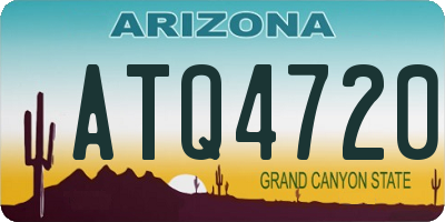 AZ license plate ATQ4720