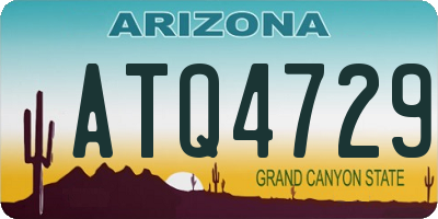 AZ license plate ATQ4729