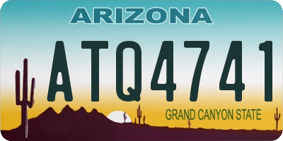 AZ license plate ATQ4741