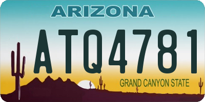 AZ license plate ATQ4781