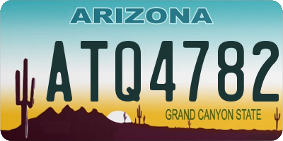 AZ license plate ATQ4782