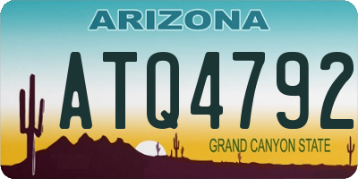 AZ license plate ATQ4792