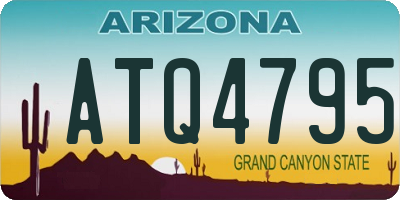 AZ license plate ATQ4795