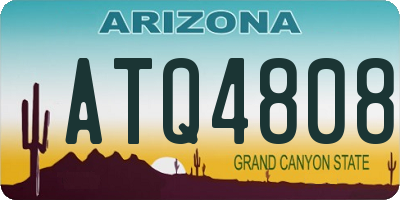 AZ license plate ATQ4808